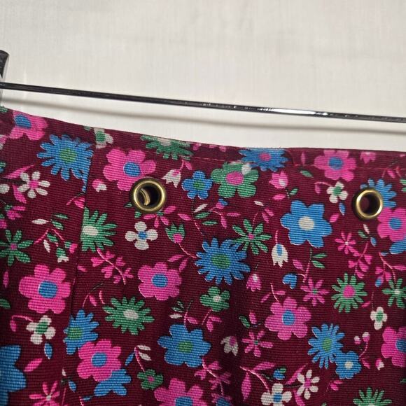 Vintage Handmade Retro Ditsy Floral Rivets High Waist Mini Skirt 70s Style XS - Picture 3 of 6